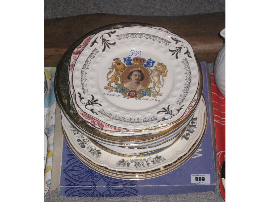 Appraisal: Quantity of ceramic plates to include coronation souvenir Wedgwood etc