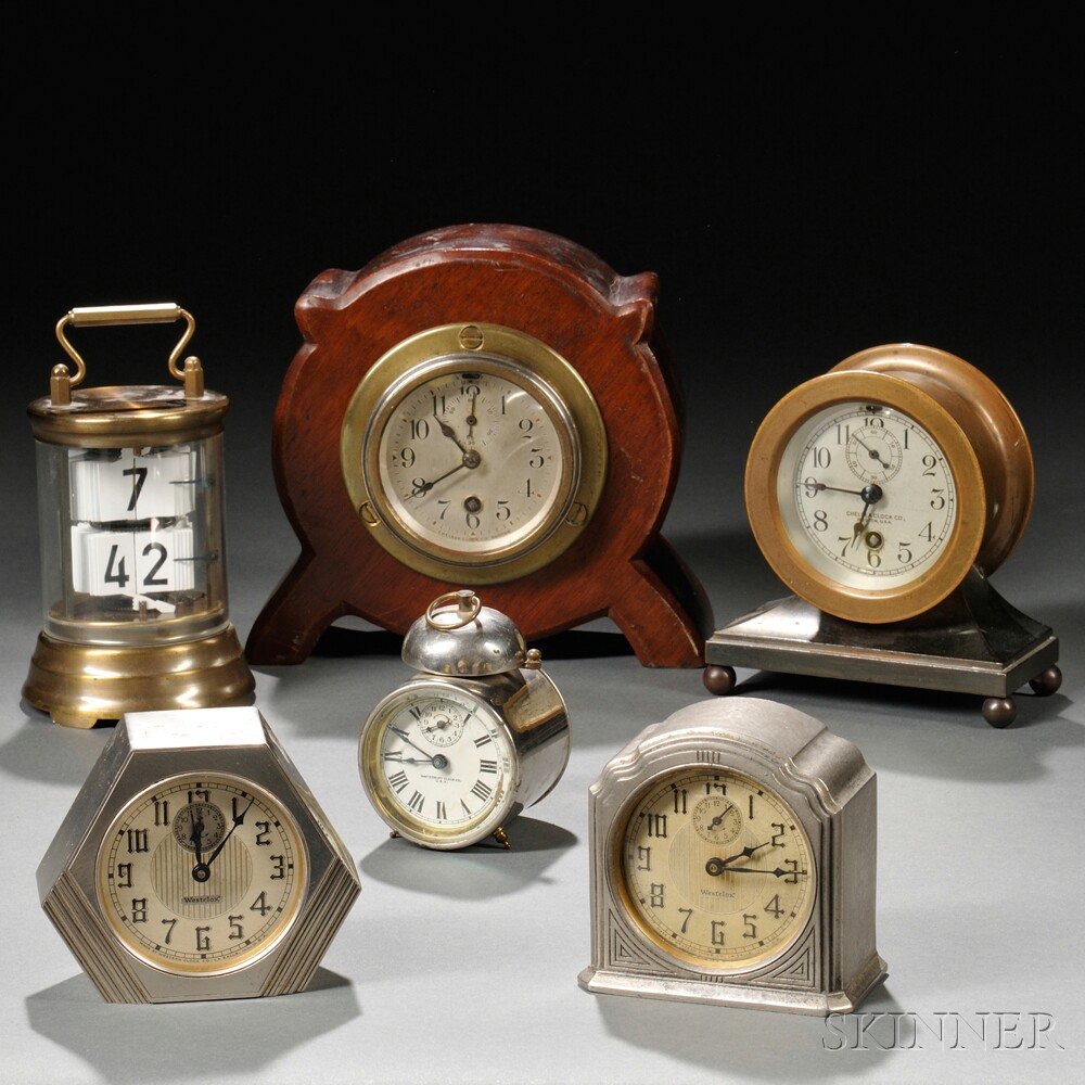 Appraisal: Two Small Chelsea Clocks and Four Others both Chelsea clocks