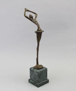 Appraisal: Bronze Figural Ballet Dancer Statue In the style of Giacometti