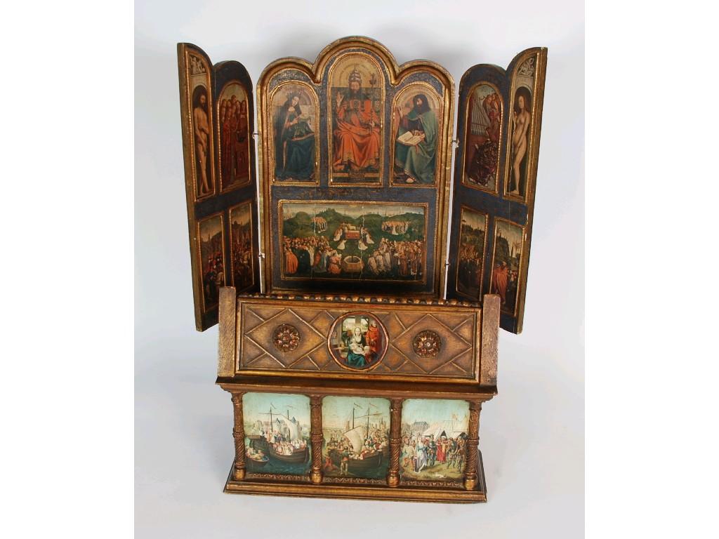 Appraisal: TWO TWENTIETH CENTURY IMITATION PIECES OF RENAISSANCE WOODEN GILT AND