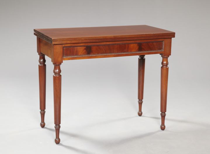 Appraisal: American Sheraton-Style Mahogany Games Table second quarter th century the