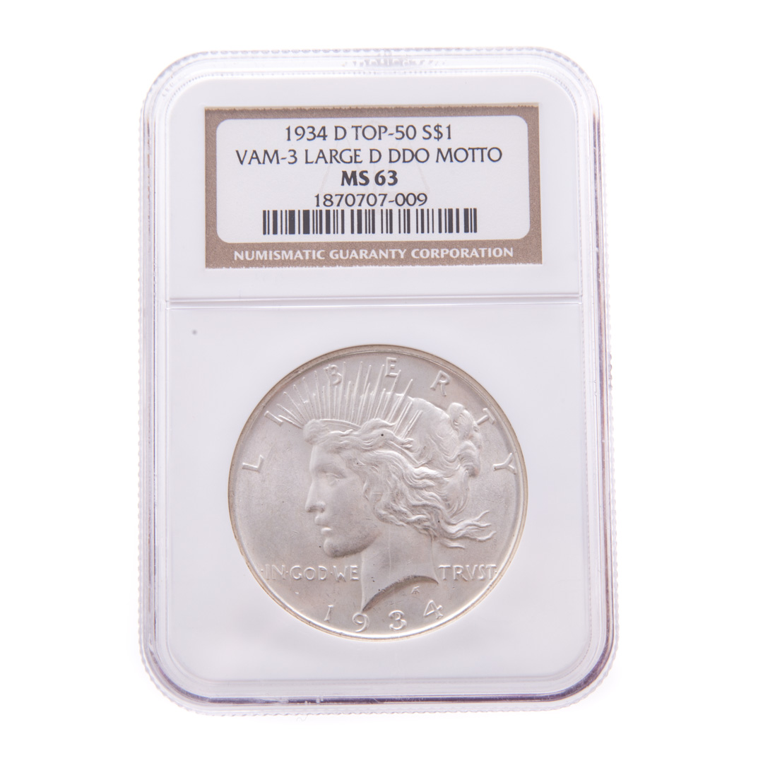 Appraisal: US -D Peace Dollar NGC VAM- Lg D DDO -D