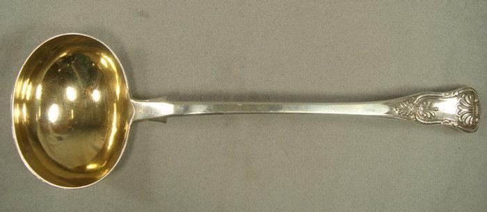 Appraisal: English silver Kings Pattern punch ladle l TO Estimate -