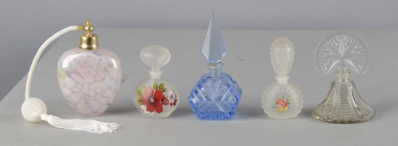 Appraisal: Lot of Atomizer and Perfume Bottles Five perfume bottles of