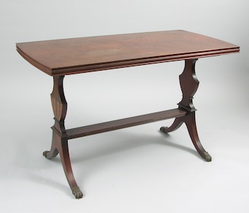 Appraisal: A Mahogany Library Table A mahogany library table approx W