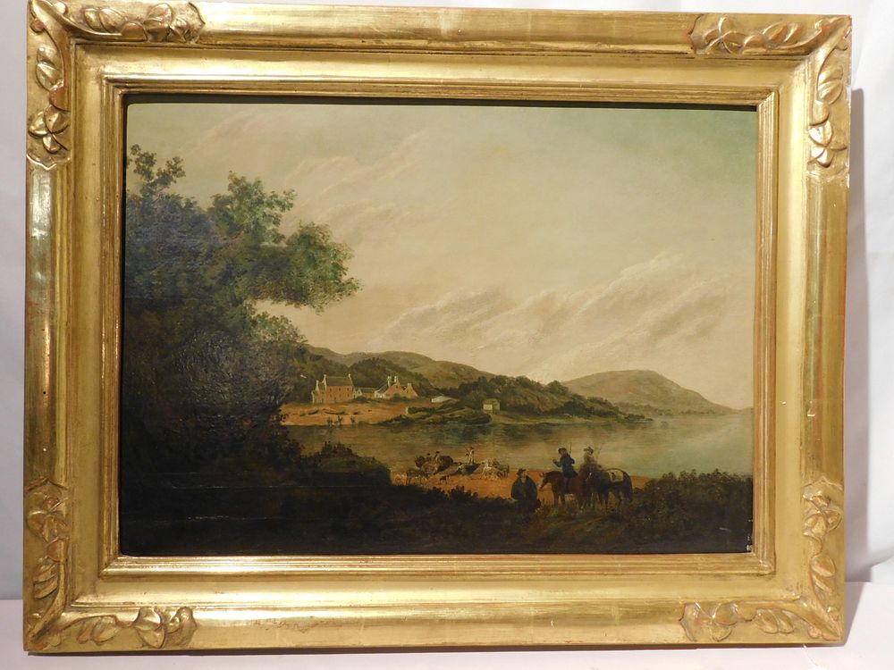 Appraisal: OLD MASTER OIL LANDSCAPE PAINTING Old Master oil painting on