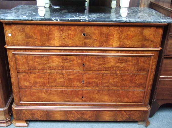 Appraisal: A th century Continental chest the grey marble top over