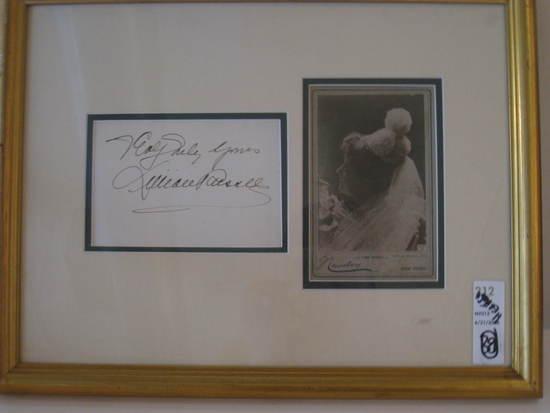 Appraisal: RUSSELL Lillian Autograph Card and Photograph Signed card in ink