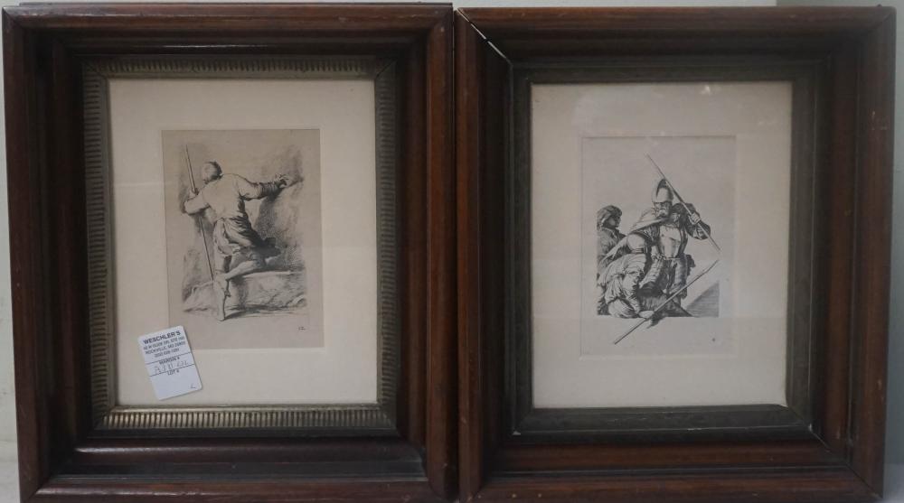 Appraisal: AFTER SALVADORE ROSA AND CARLO RUBIO TWO ENGRAVINGS RESTRIKE FRAME