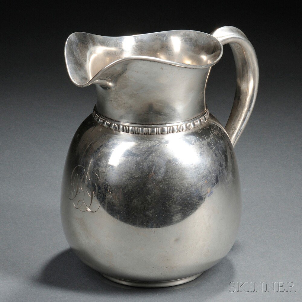 Appraisal: Gorham Sterling Silver Water Pitcher Providence Rhode Island with a