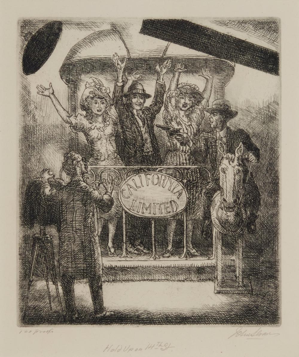 Appraisal: JOHN SLOAN - HOLD UP ON TH ST ETCHING ON