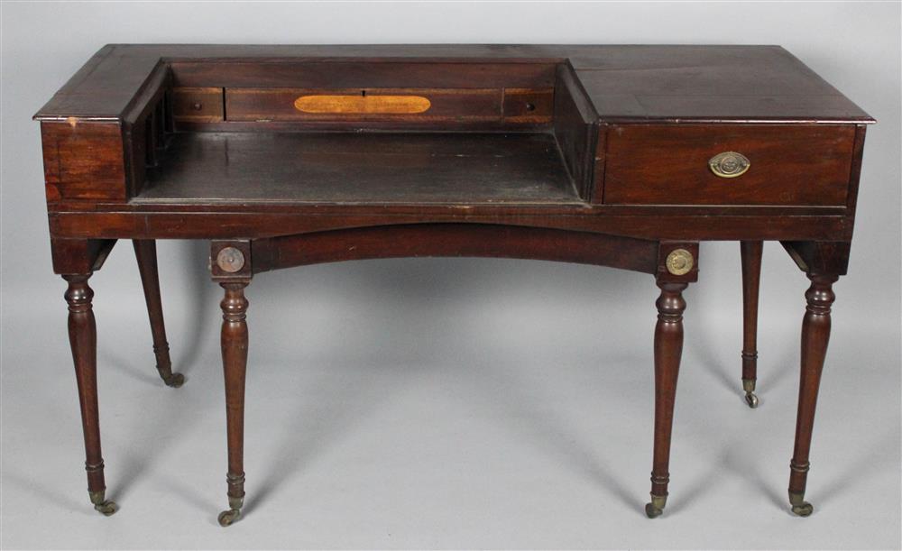 Appraisal: ENGLISH LONGMAN AND BRODERIP MAHOGANY DESK the top surmounted by