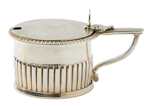 Appraisal: A RARE GEORGE III SILVER MUSTARD POT BY WILLIAM BURSHAW