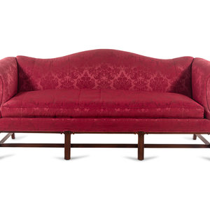 Appraisal: A George III Style Mahogany Sofa th Century Height x