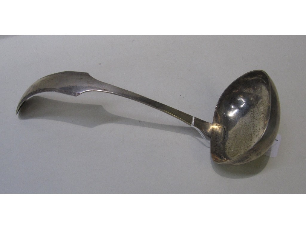 Appraisal: French silver soup ladle