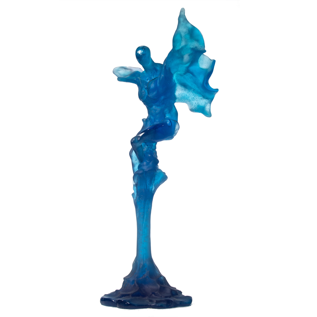 Appraisal: A DAUM PATE DE VERRE GLASS FIGURE OF VICTOIRE DESIGNED