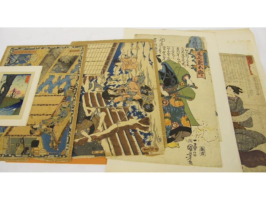 Appraisal: Large quantity of Japanese woodblock prints by various artists including