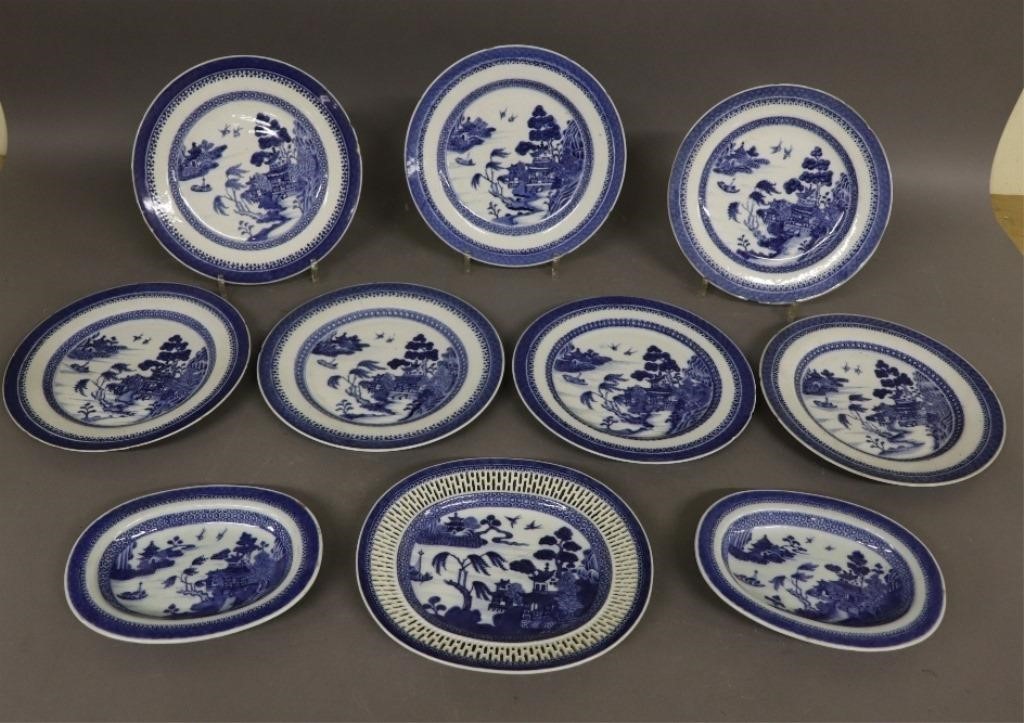 Appraisal: Seven blue and white Nanking plates dia and three under