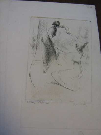 Appraisal: JACQUES VILLON L'Aide Gracieuse Etching and drypoint x mm x