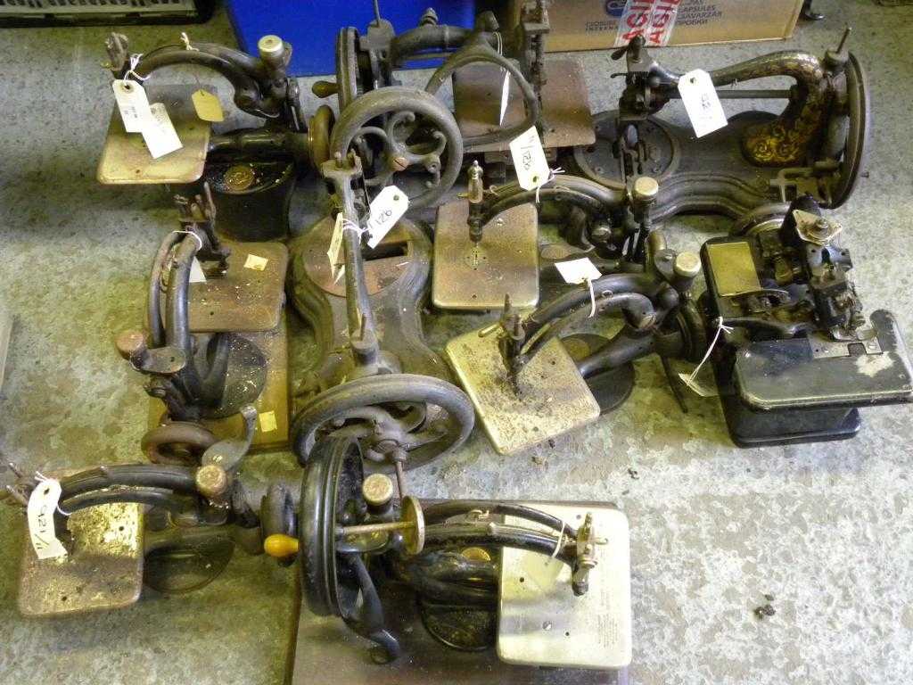 Appraisal: Eleven various Wilcox Gibbs and other vintage sewing machines late