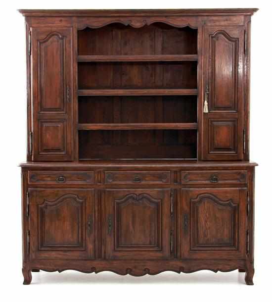 Appraisal: Louis XV style Provincial oak vasselier late th century top