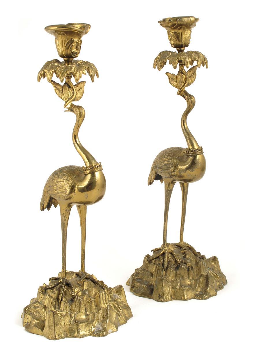 Appraisal: A pair of William IV brass candlesticks by Thomas Abbott