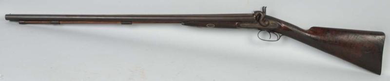 Appraisal: Double Barrel Shotgun Description OL BL S Curly Maple Percussion