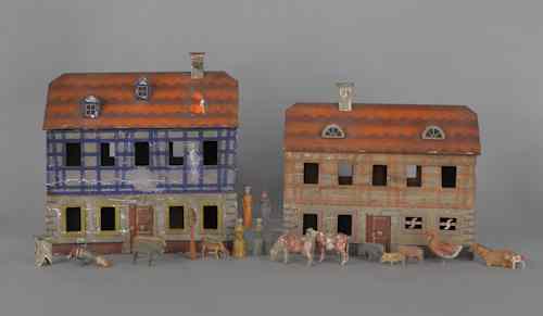 Appraisal: Two painted German houses late th c h w and