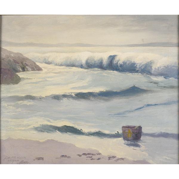 Appraisal: LAMONT ADELBERT WARNER American - Crashing Waves oil on canvas