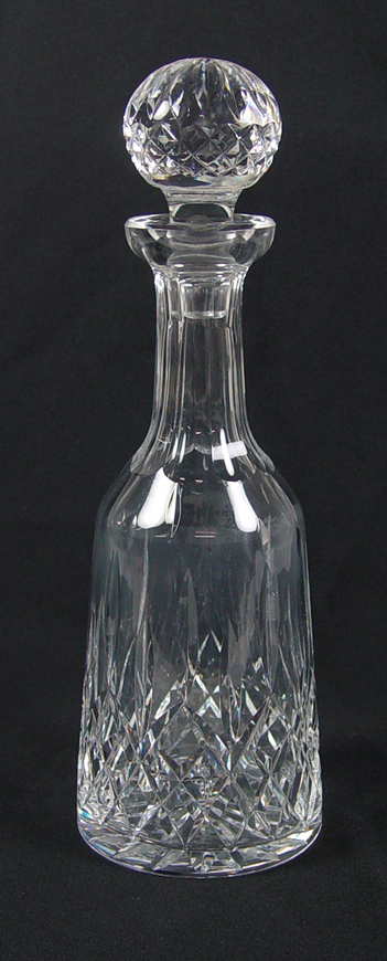 Appraisal: Waterford Lismore Decanter With etched signature high including stopper