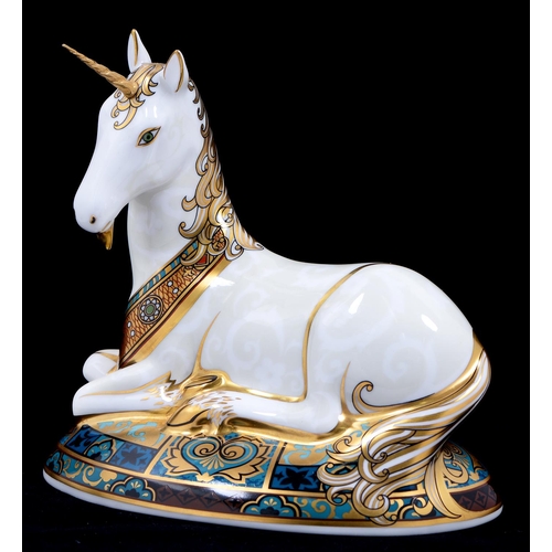 Appraisal: A Royal Crown Derby Unicorn paperweight designed to celebrate the