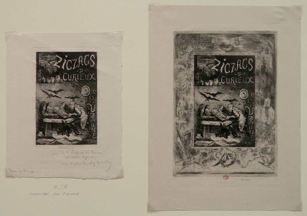 Appraisal: Felix Buhot etchings Felix Buhot French - - ''Frontispiece Pour