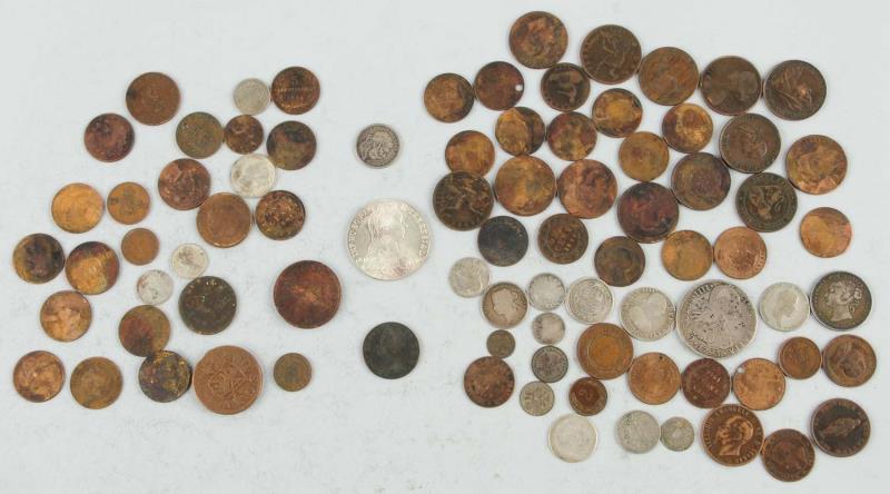 Appraisal: One Dutch F Silver medal early English coins and other