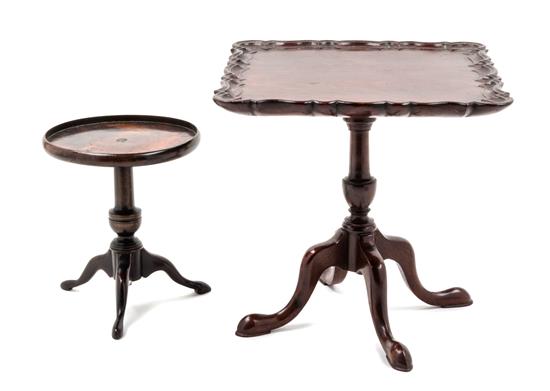 Appraisal: Sale Lot Two Diminutive George III Style Mahogany Tea Tables