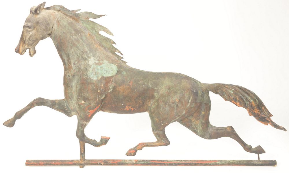 Appraisal: Running Horse copper full bodied weathervane having a zinc head