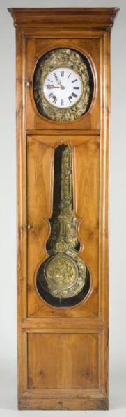 Appraisal: Continental Tall Case Clock th century case with fruitwood front