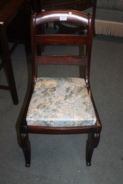 Appraisal: A PAIR OF TH CENTURY MAHOGANY LADDERBACK CHAIRS together with