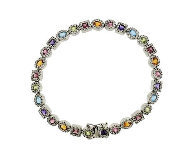 Appraisal: Craig Drake K Gold Multi Gemstone Diamond Bracelet METAL K