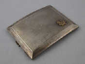 Appraisal: A sterling silver cigarette case with engine turned finish by