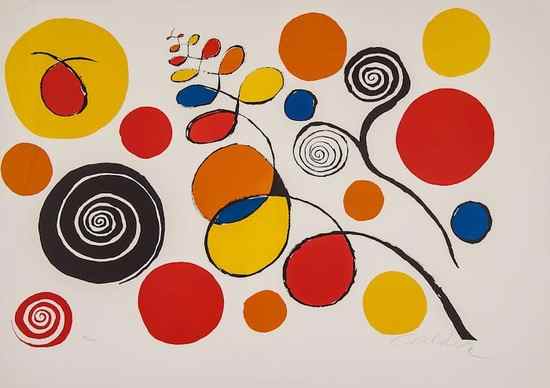 Appraisal: Alexander Calder - Untitled silkscreen printed in colours signed in