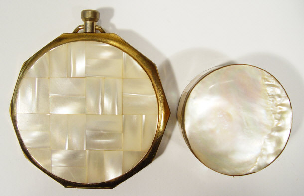 Appraisal: Yardley gilt metal and faux mother of pearl compact together