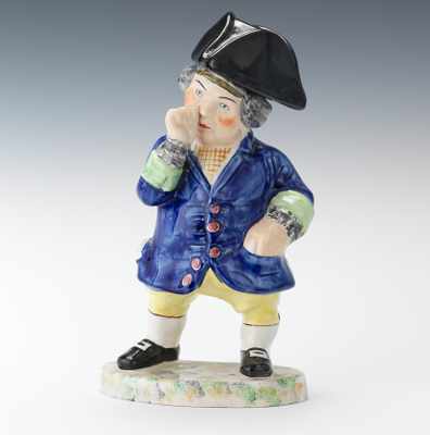 Appraisal: A Staffordshire Snuff Taker Tobacco Jar Large full figure Staffordshire