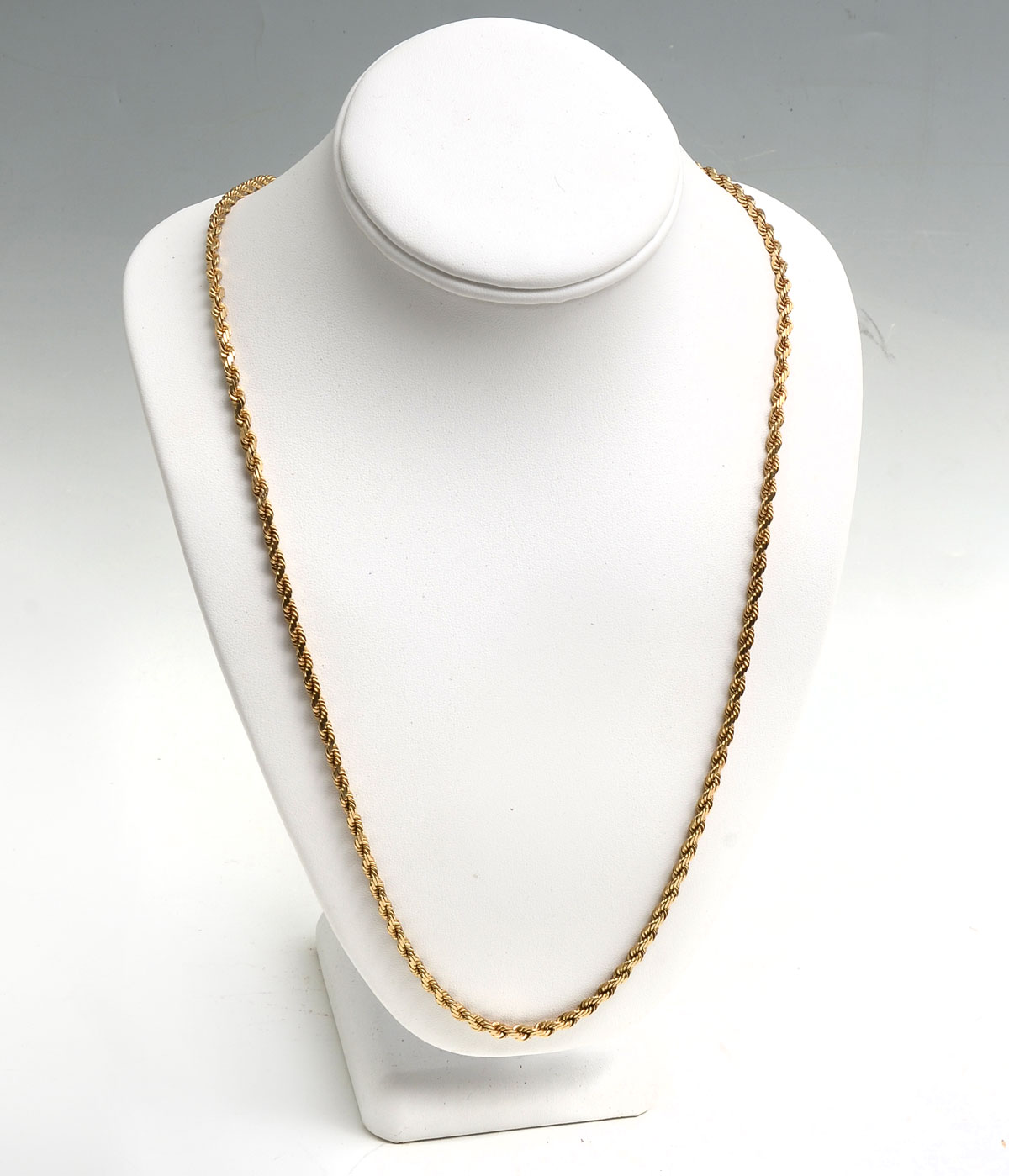 Appraisal: K '' ROPE NECKLACE Yellow gold '' rope necklace approx