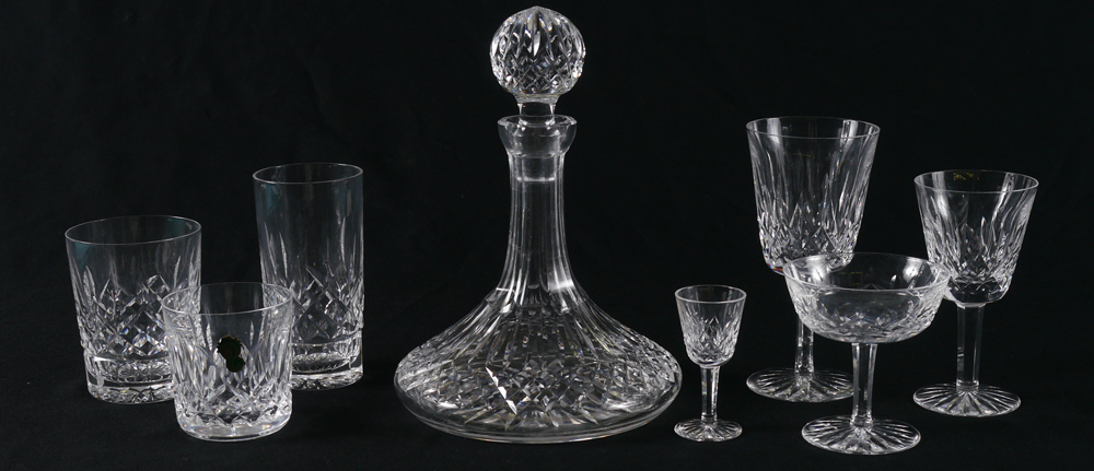 Appraisal: PIECE WATERFORD LISMORE CRYSTAL STEMWARE Approx pieces in the Lismore