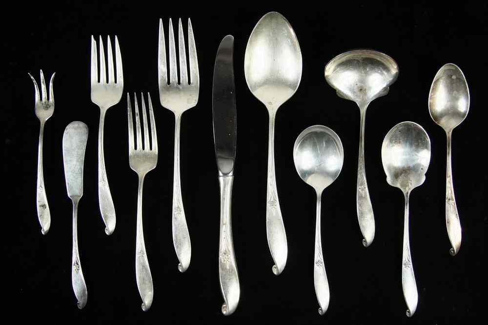 Appraisal: PCS STERLING FLATWARE - Wishing Star Pattern by Wallace set