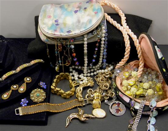 Appraisal: Better costume jewelry including Venetian and crystal bead necklaces micro