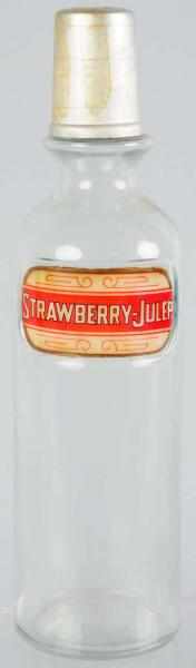 Appraisal: Strawberry-Julep Label under Glass Syrup Bottle Bottle is only lightly