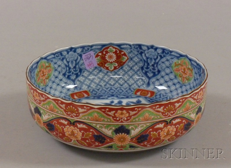 Appraisal: Imari Porcelain Fruit Bowl ht dia in