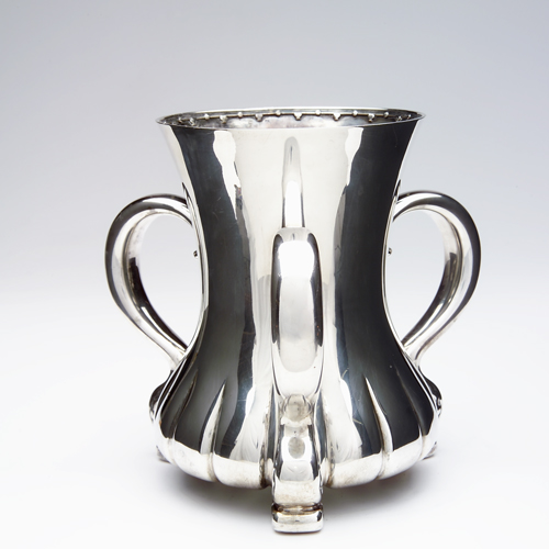 Appraisal: Tiffany sterling silver three-handled vase marked x dia oz troy