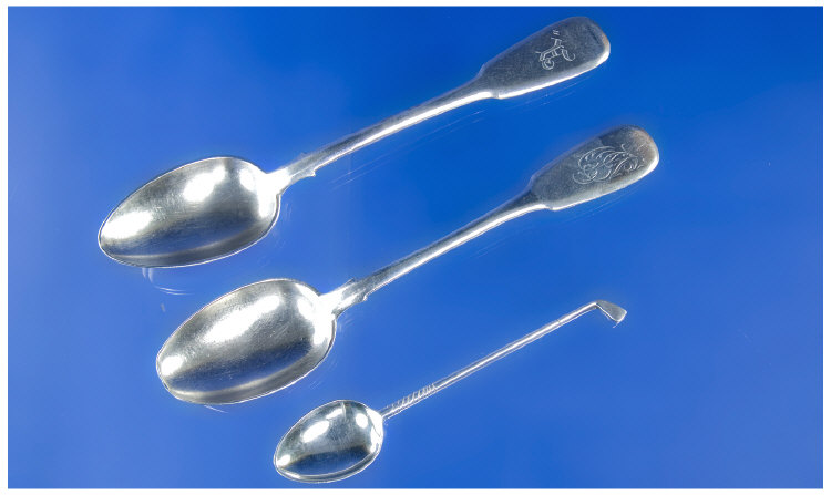 Appraisal: Two Russian Silver Spoons Fully hallmarked with ' ' and